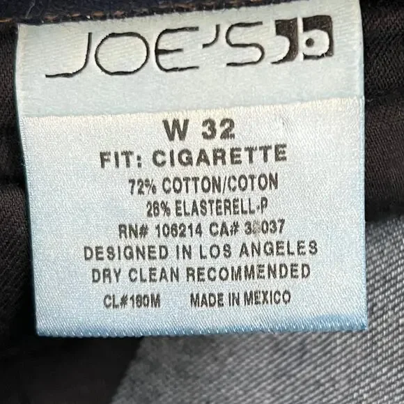 Joes Jeans Womens 32 Mulholland Dark Blue Cigarette Fit‎ Slim Straight Low Rise - Picture 11 of 15